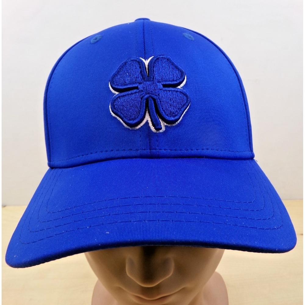Black Clover Top‎ Golf Cap Hat Size Small/Medium Blue with Clover Live Lucky